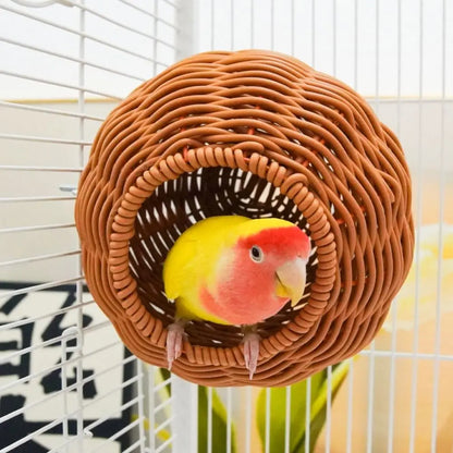 Handwoven Style Hanging Bird Nest House