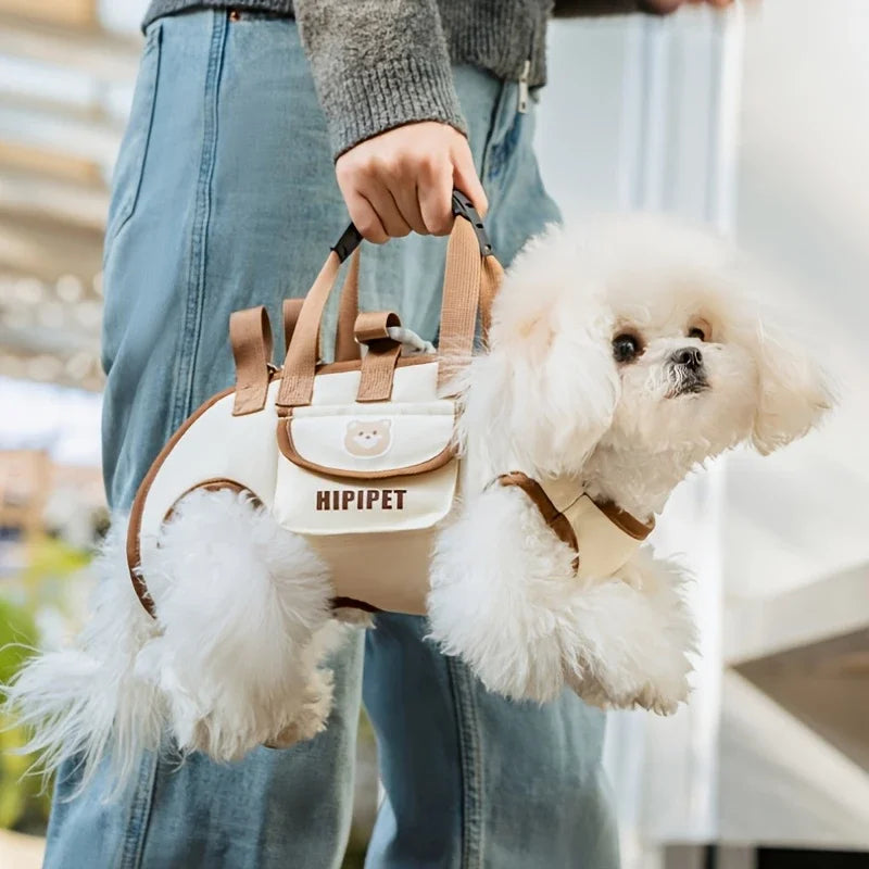 Portable Pet Carrier Shoulder Bag with Safety Harness
