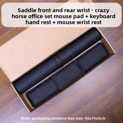 Waterproof PU Leather Desk Mat with Wrist Rest
