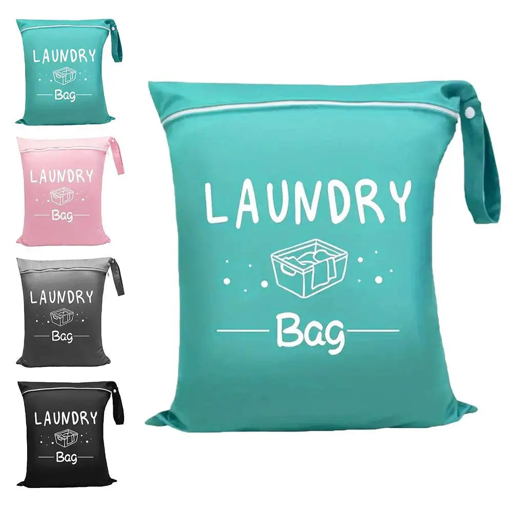 Waterproof Travel Laundry Bag with Hanging Strap