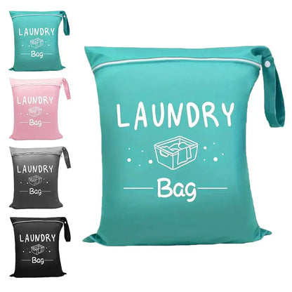 Waterproof Travel Laundry Bag with Hanging Strap