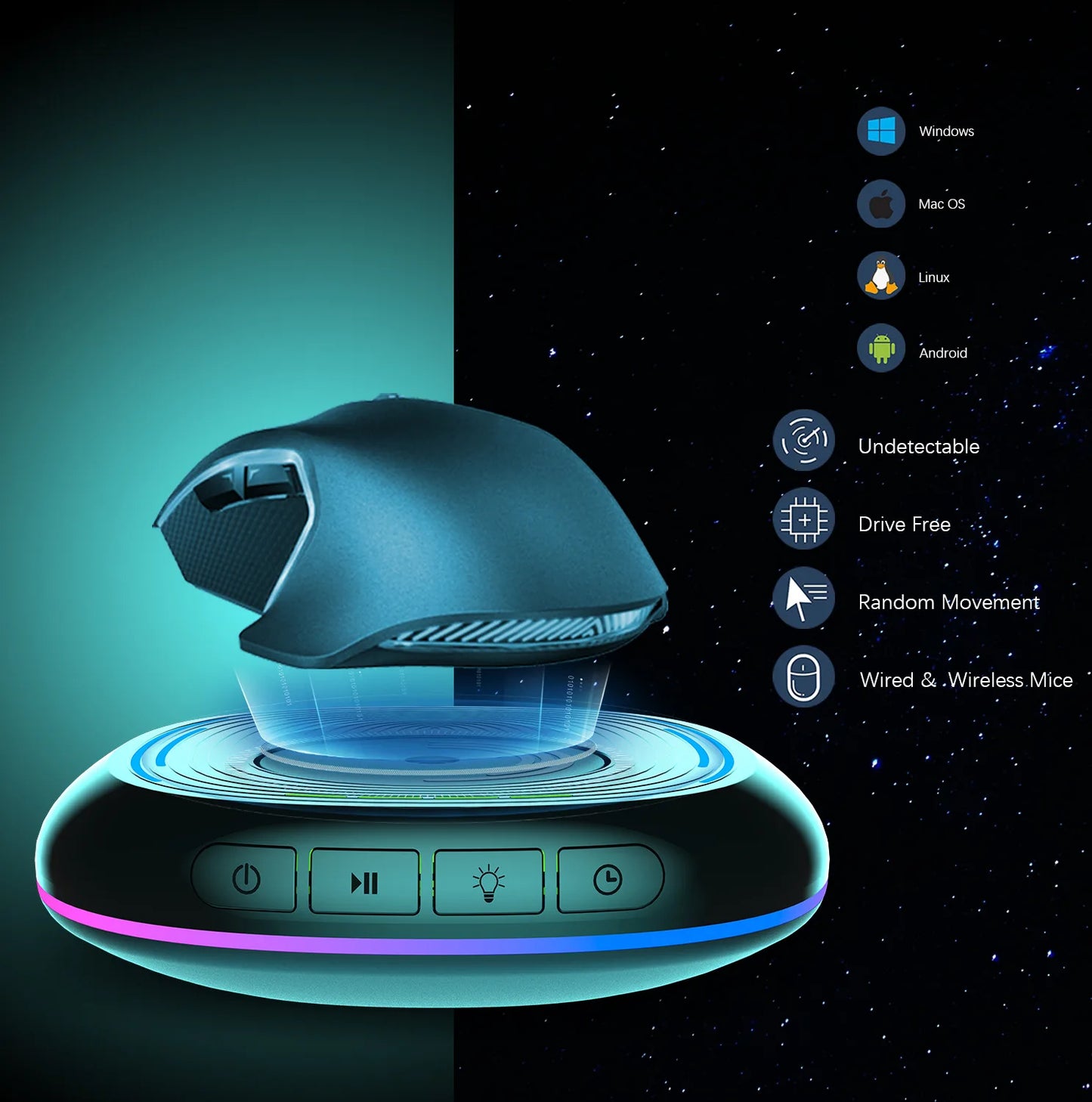 Rechargeable Mouse Mover with Timer