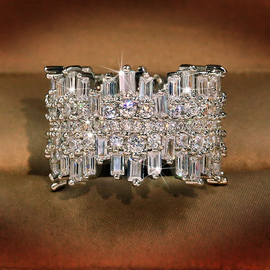 Vintage Pink Cubic Zirconia Eternity Ring
