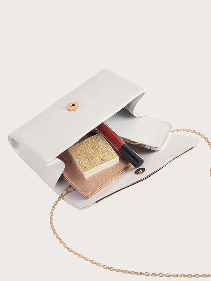 Elegant Metallic Evening Clutch Bag