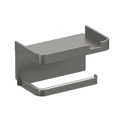 Wall-Mounted Toilet Paper Holder with Storage Shelf