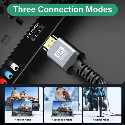 Ultra High-Speed HDMI 2.1 Cable – 8K 60Hz & 4K 120Hz