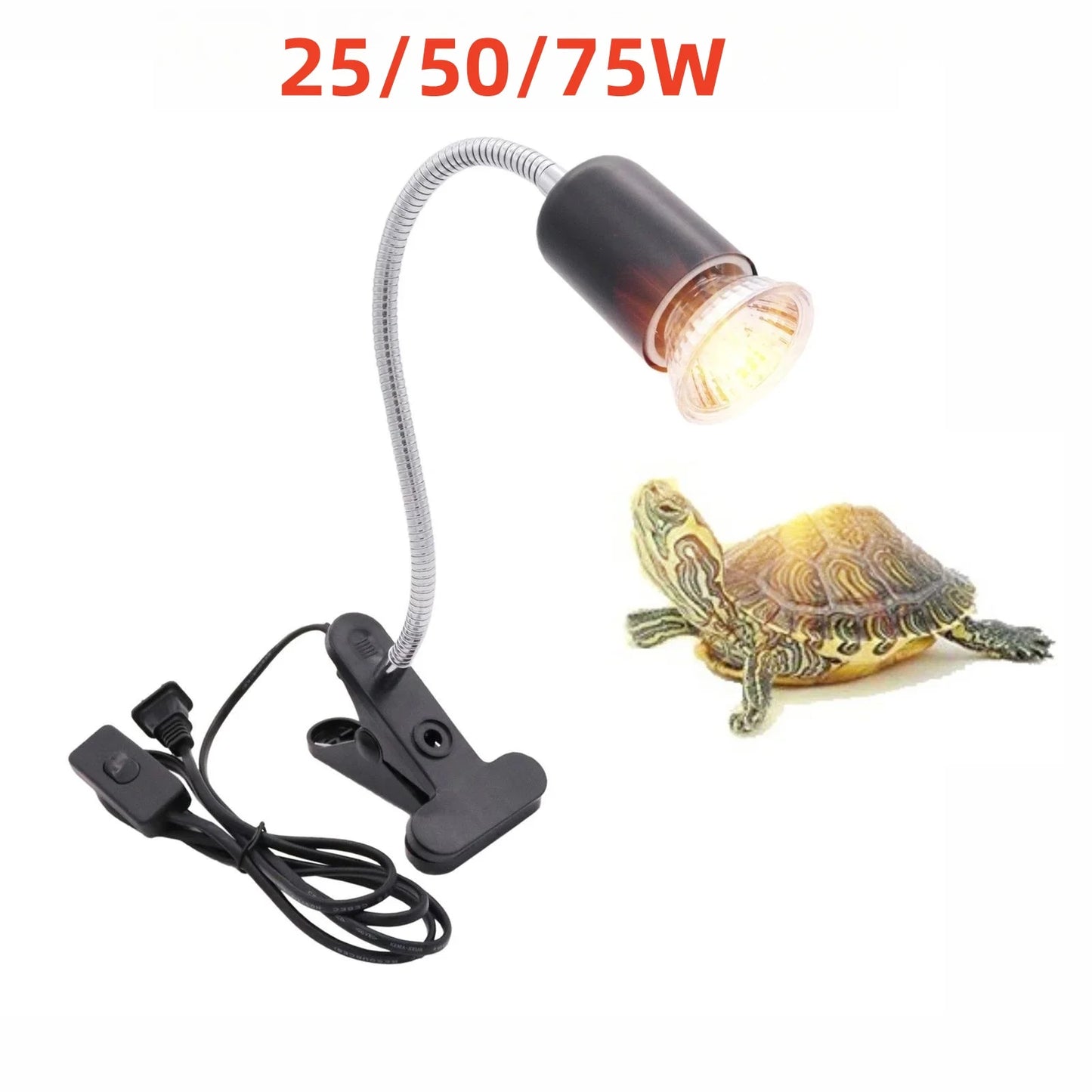 Reptile Heat Lamp with Clip Holder