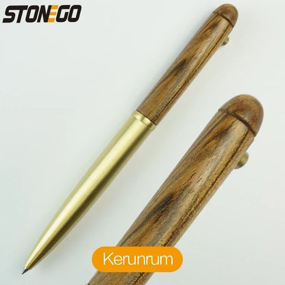 0.5mm Wooden Retractable Roller Ball Pens