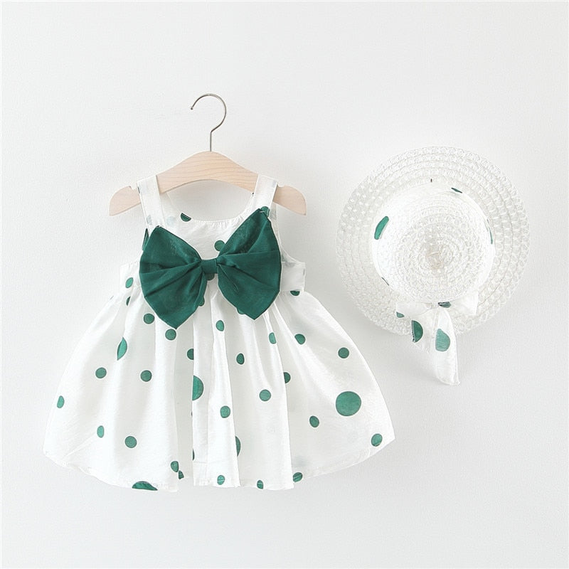 Big bow cotton baby dress