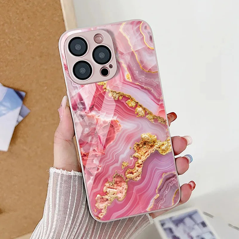iPhone Case Marble Silicone Red