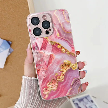 iPhone Case Marble Silicone Red