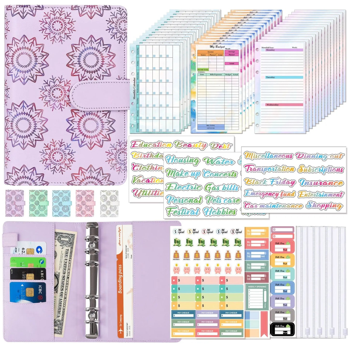 A6 Budget Planner Binder Set