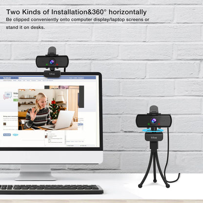 K420 1440p USB Webcam with Microphone & Tripod