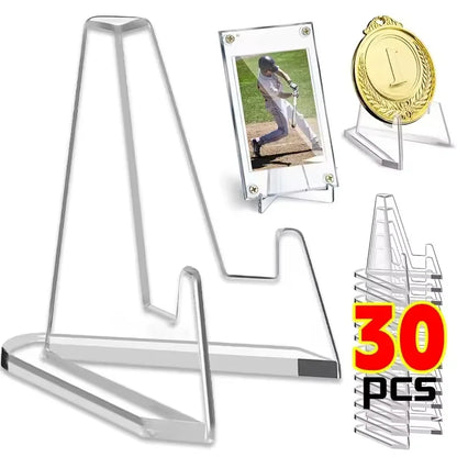 Transparent Mini Triangle Card & Collectible Display Stands