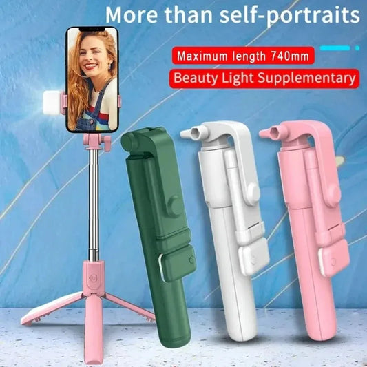 Bluetooth Selfie Stick Tripod with Fill Light