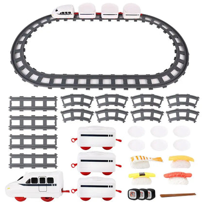 Electric Rotary Sushi Train Set with Conveyor Track