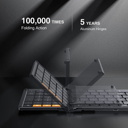 Foldable Bluetooth Keyboard with Numeric Keypad