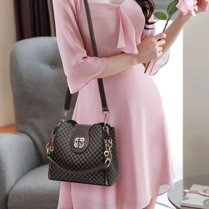 Geometric Bucket Crossbody Bag