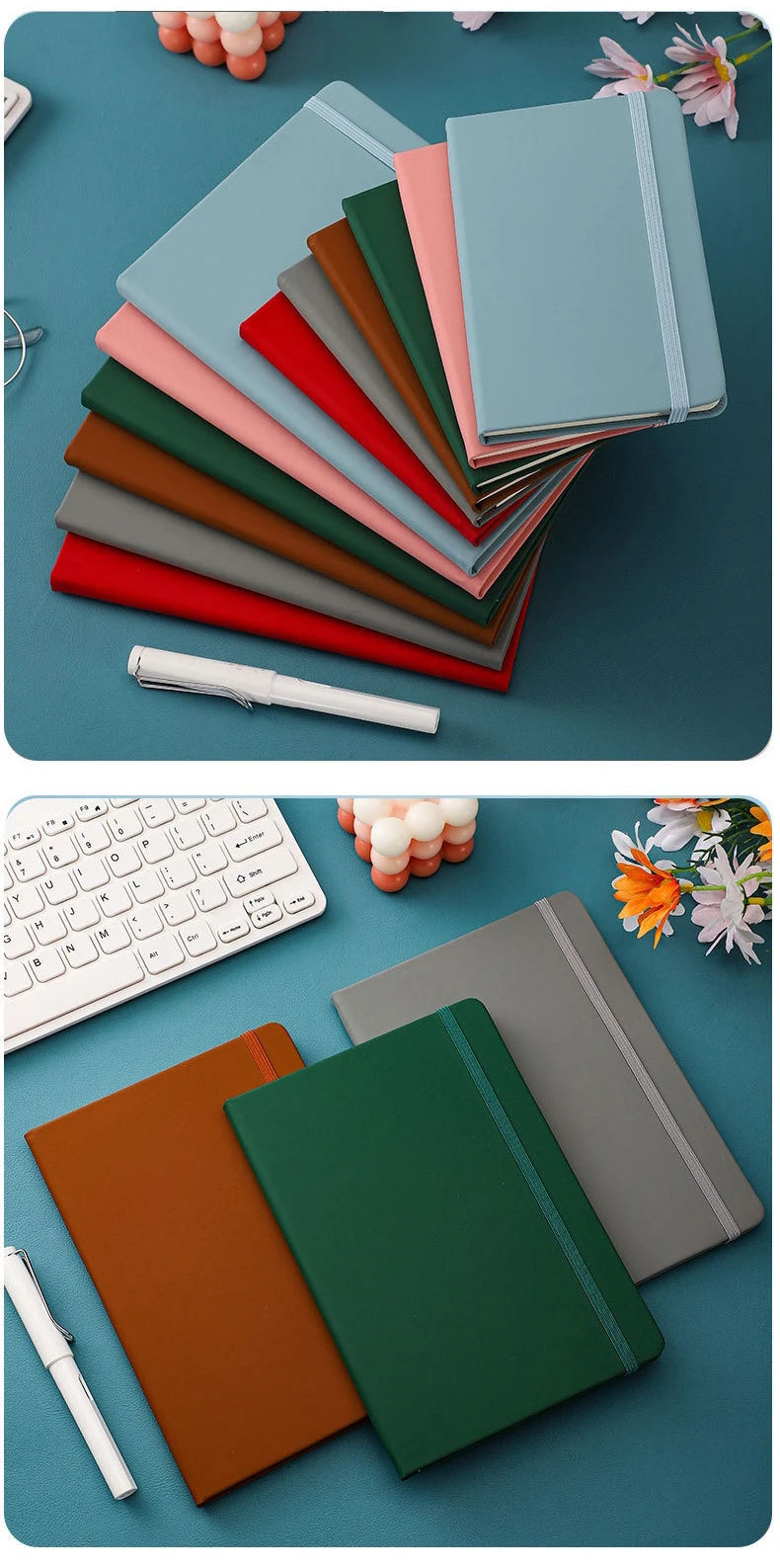 Custom A5/A6 PU Leather Notebook with Logo Printing