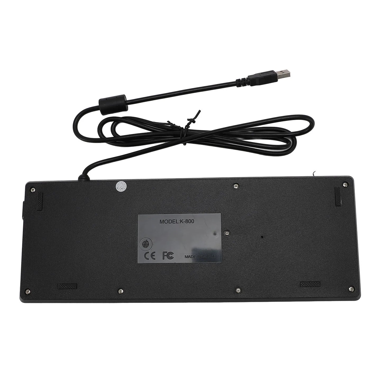 Compact Water-Resistant Wired Keyboard with Integrated Touchpad