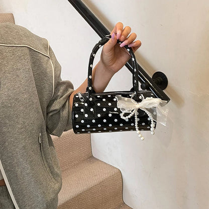 Women’s Polka Dot Barrel Shoulder Bag