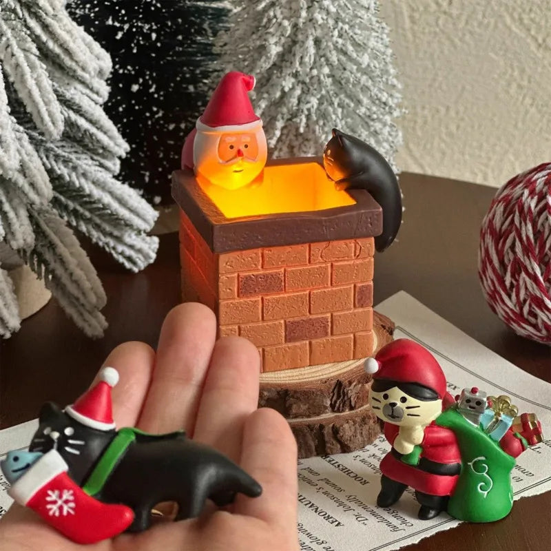 LED Santa Claus Chimney Christmas Ornament