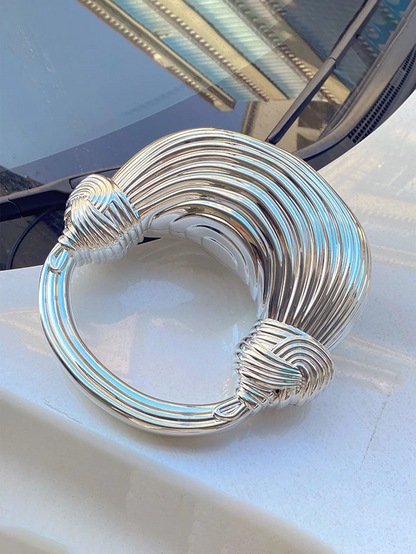 Gold Acrylic Minaudiere Evening Clutch with Chain Strap