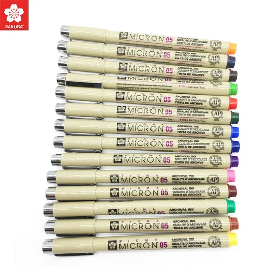 Set of 8/14colors SAKURA Pigma Micron Liner Pen 0.25mm 0.45mm