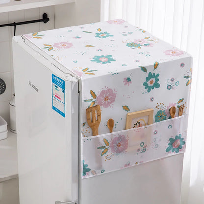 Refrigerator Dust Cover with Storage Pockets