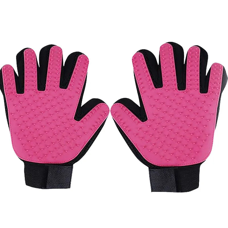 2-in-1 Pet Grooming Glove & De-Shedding Brush