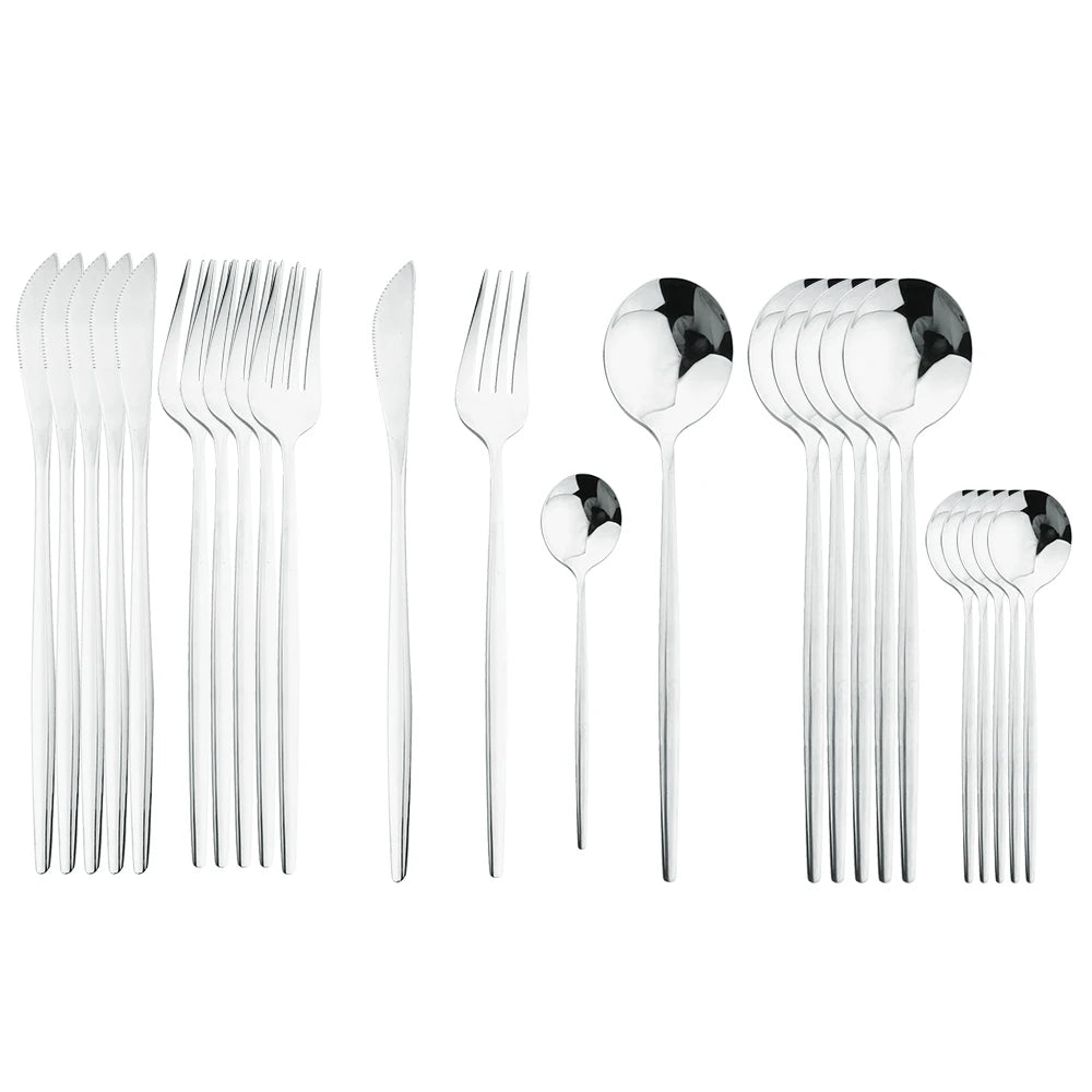 24-Piece Stainless Steel Cutlery Set for 6