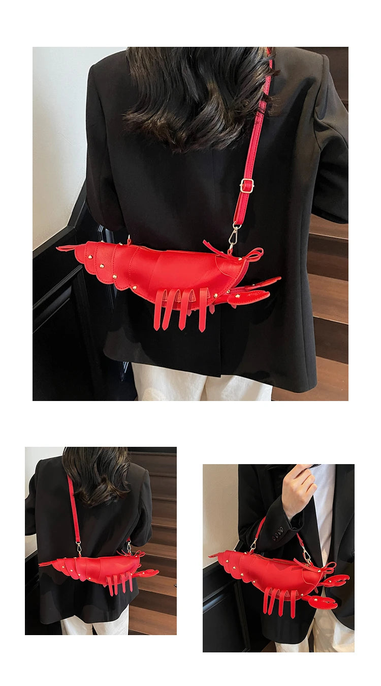 Shaped PU Leather Crossbody Bag