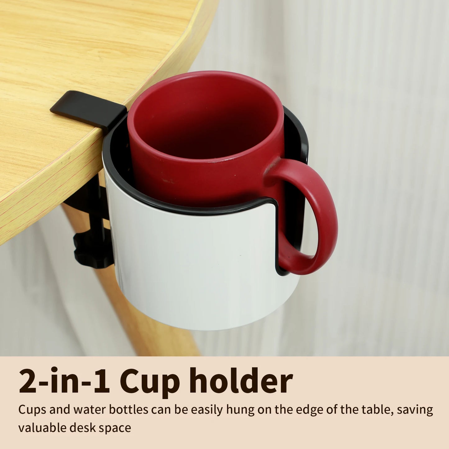 2-in-1 Desk Cup & Headphone Holder