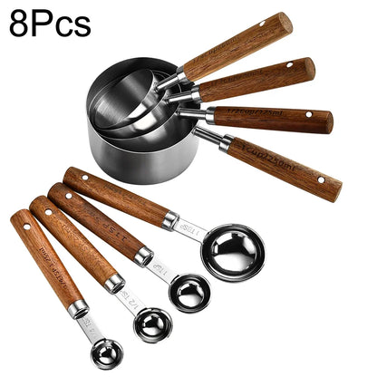 Stainless Steel Measuring Cups & Spoons Set