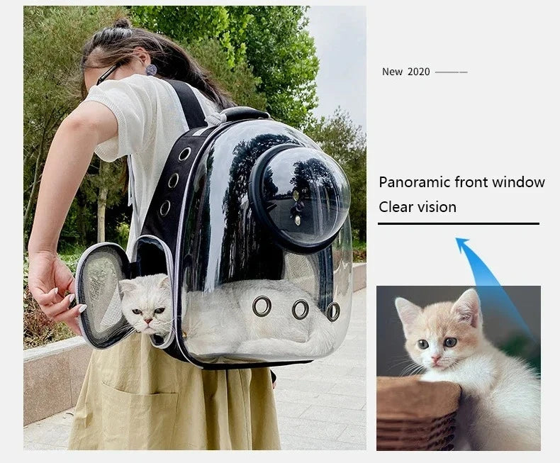 Transparent Space Capsule Pet Carrier Backpack