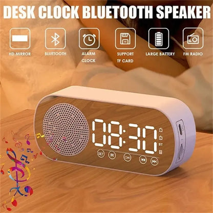 Clock Bluetooth Speaker FM Radio