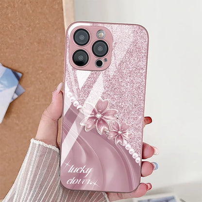 iPhone Case Minimal Tempered Glass Red