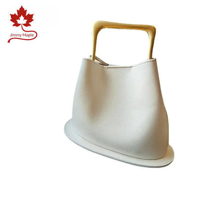Jimmy Maple Genuine Cow Leather Bucket Handbag