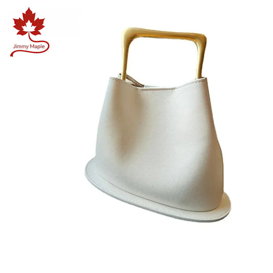 Jimmy Maple Genuine Cow Leather Bucket Handbag