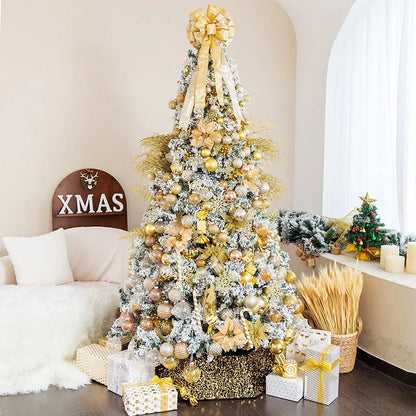 12-Piece Glitter Christmas Bauble Set