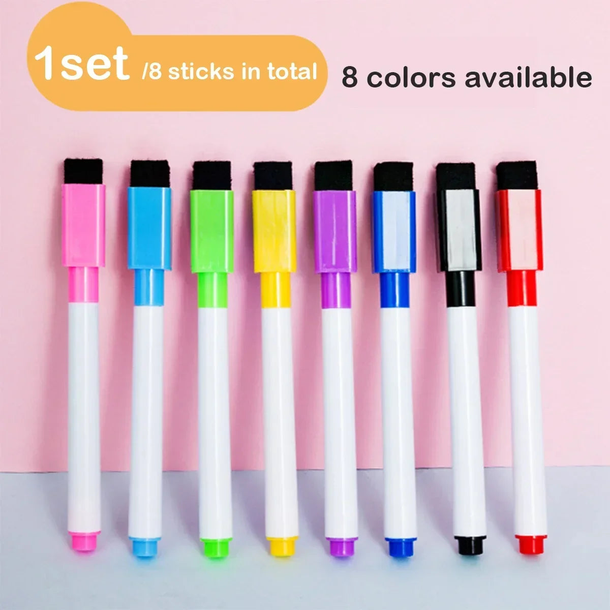 Magnetic Erasable Whiteboard Marker Set