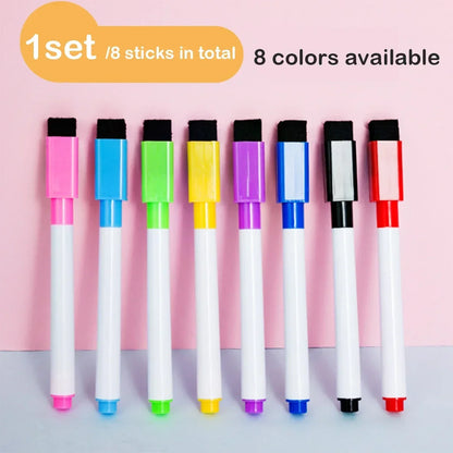 Magnetic Erasable Whiteboard Marker Set