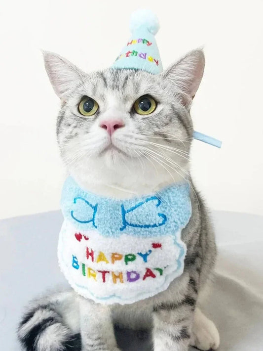 Pet Birthday Bandana & Party Hat Set