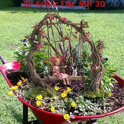 Swing Girl Garden Ornament