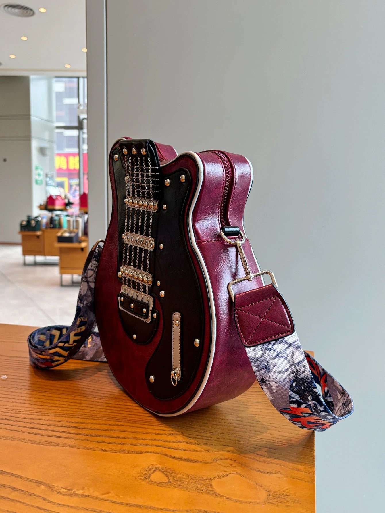 Guitar Shape Crossbody Shoulder Bag