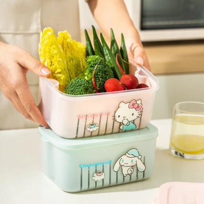 Cute Cartoon Food Storage & Washing Container