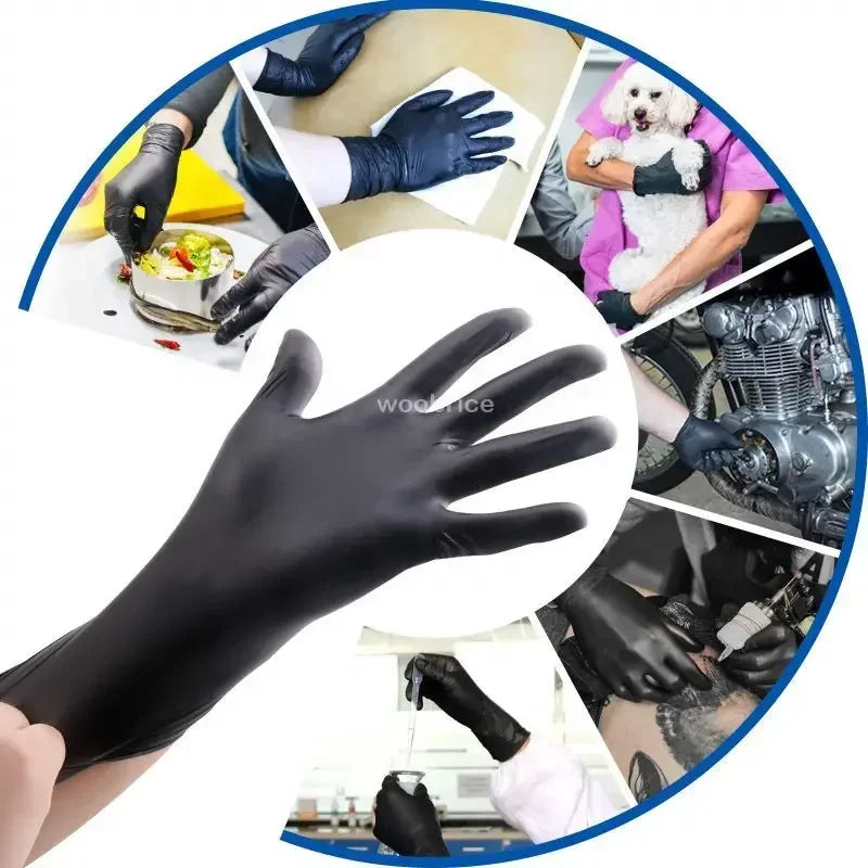 Black Disposable Nitrile Gloves