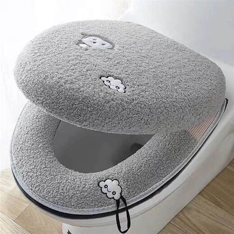 Washable Soft Toilet Seat Cover Set