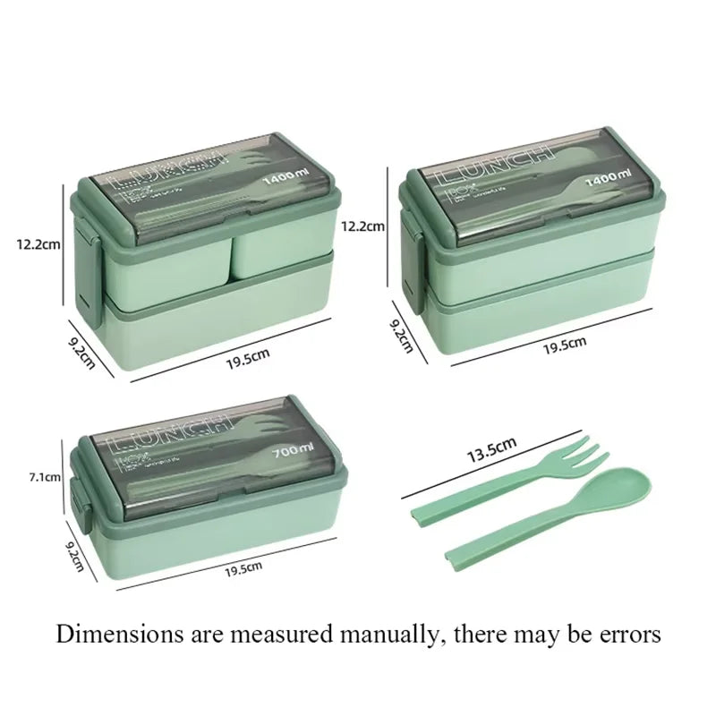 Portable Leak-Proof Lunch Box with Spoon & Fork