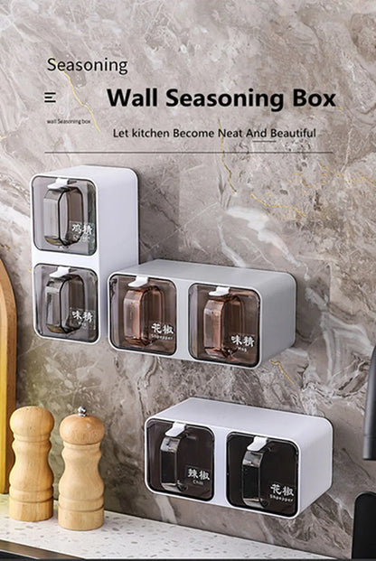 Wall-Mounted Spice Organizer Set